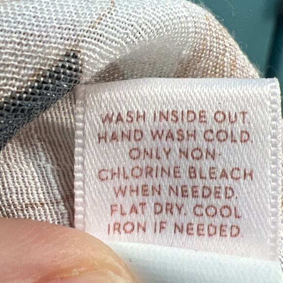 Lauren Conrad Womens sz XL Top Gray Floral Flared Sleeve Button Open Back Blouse - Picture 4 of 13